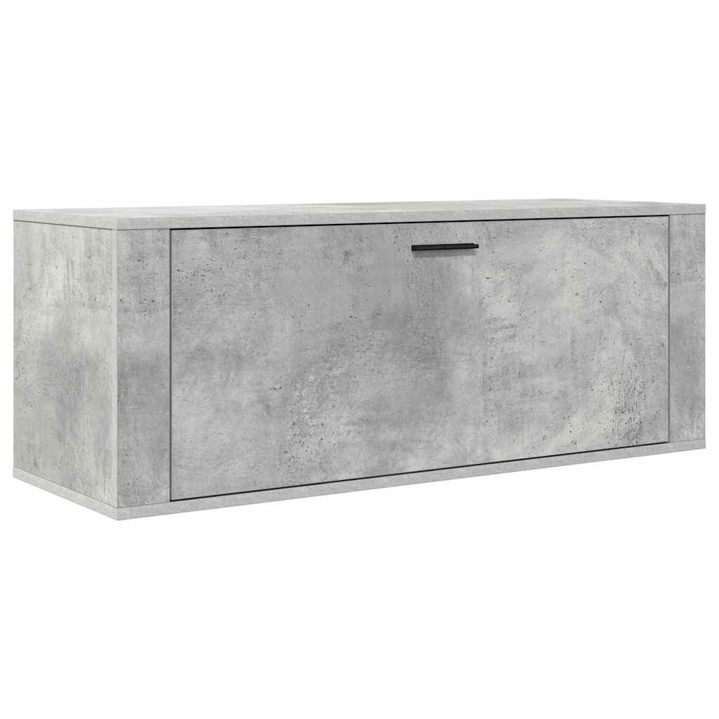 vidaXL Nástěnný botník betonově šedý 100x35x45 cm kompozitní dřevo