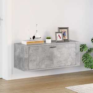 Nástěnný botník betonově šedý 100x35x45 cm kompozitní dřevo - obrázek 1