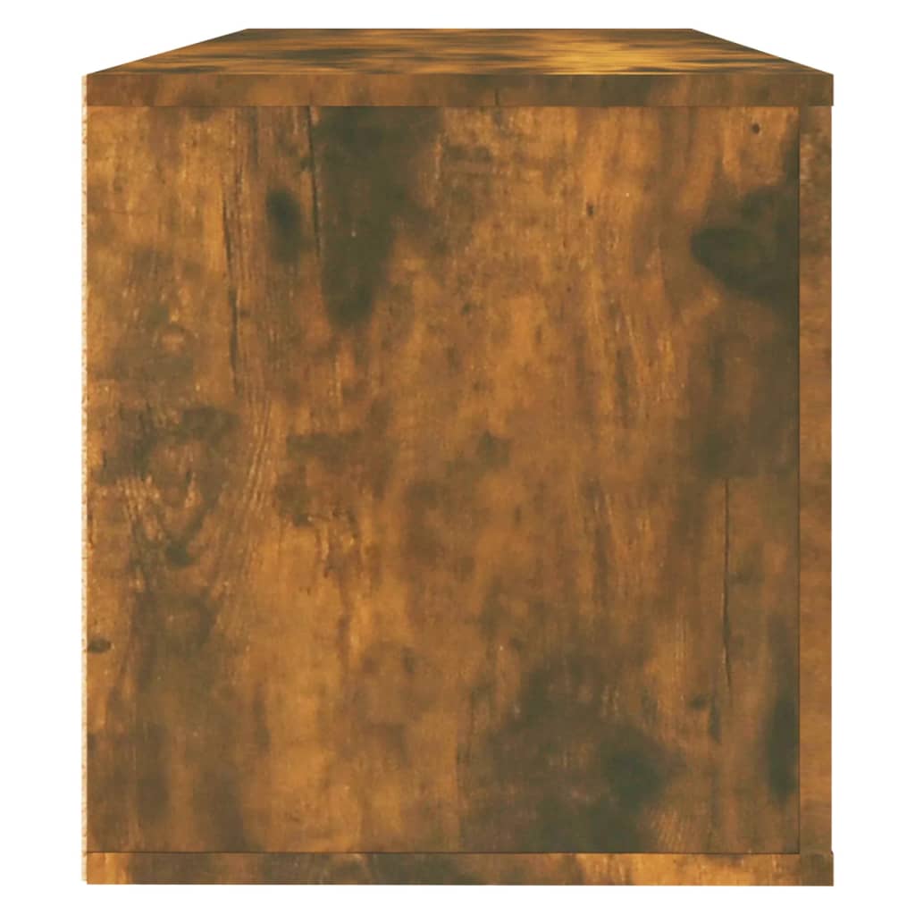 füstös tölgy színű szerelt fa fali cipősszekrény 100x35x38 cm