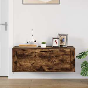 Nástěnný botník kouřový dub 100 x 35 x 38 cm kompozitní dřevo - obrázek 3