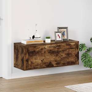 Nástěnný botník kouřový dub 100 x 35 x 38 cm kompozitní dřevo - obrázek 1