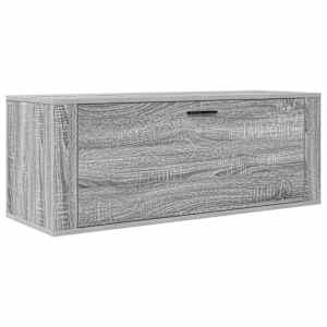 Nástěnný botník šedý sonoma 100x35x38 cm kompozitní dřevo - obrázek 2