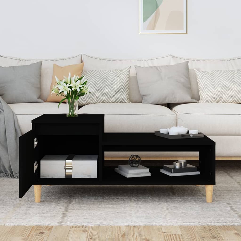 Thumbnail - vidaXL Couchtisch Schwarz 100x50x45 cm Holzwerkstoff