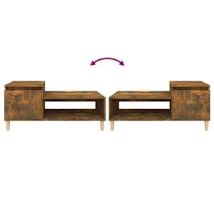 Konferenční stolek kouřový dub 100x50x45 cm kompozitní dřevo - obrázek 8