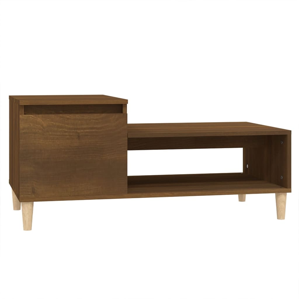 vidaXL Konferenční stolek hnědý dub 100x50x45 cm kompozitní dřevo