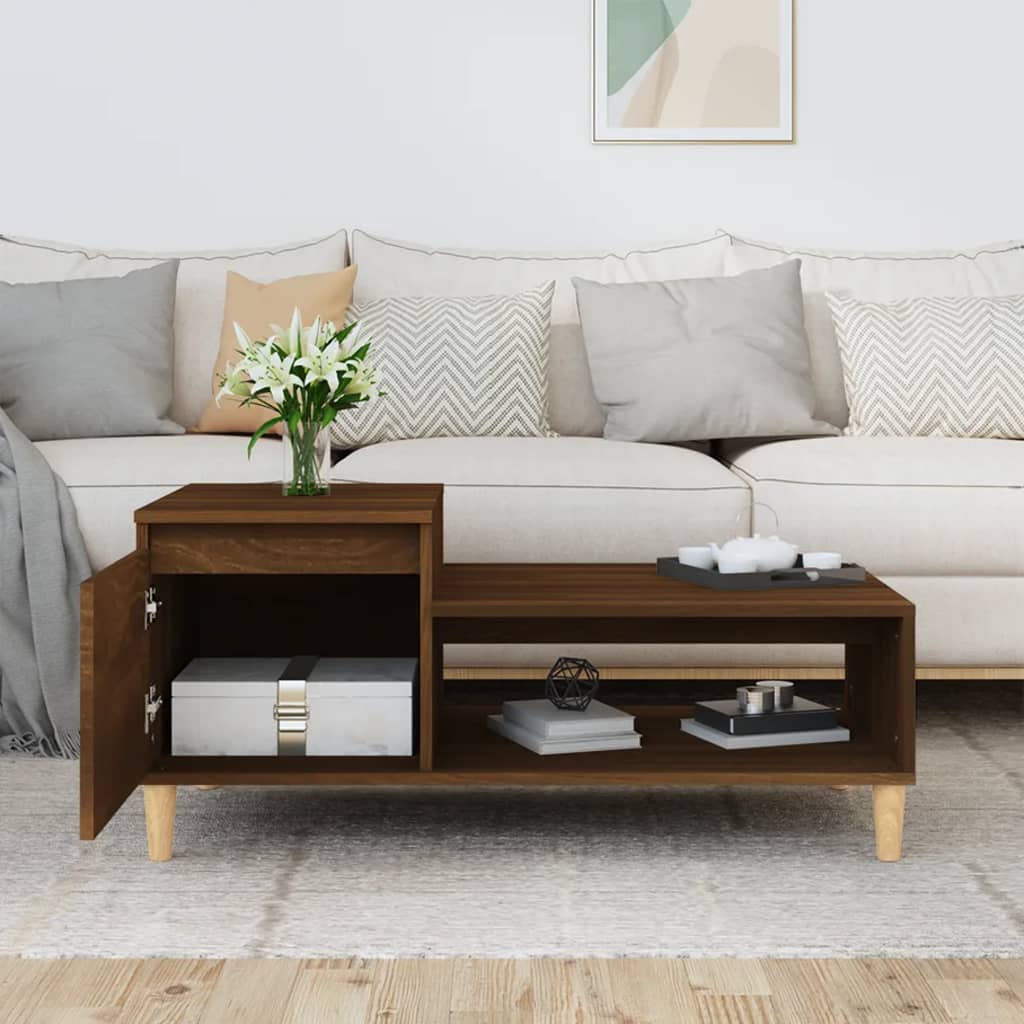 Thumbnail - vidaXL Couchtisch Braun Eichen-Optik 100x50x45 cm Holzwerkstoff