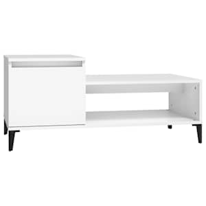 Konferenční stolek bílý 100 x 50 x 45 cm kompozitní dřevo - obrázek 2