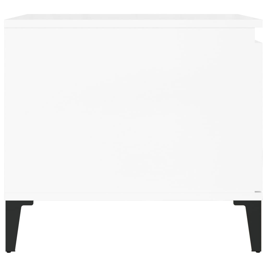  Konferenčný stolík lesklý biely 100x50x45 cm spracované drevo