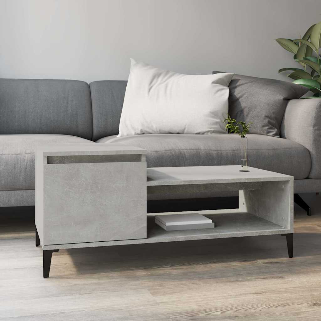 vidaXL sofabord 100x50x45 cm konstrueret træ betongrå