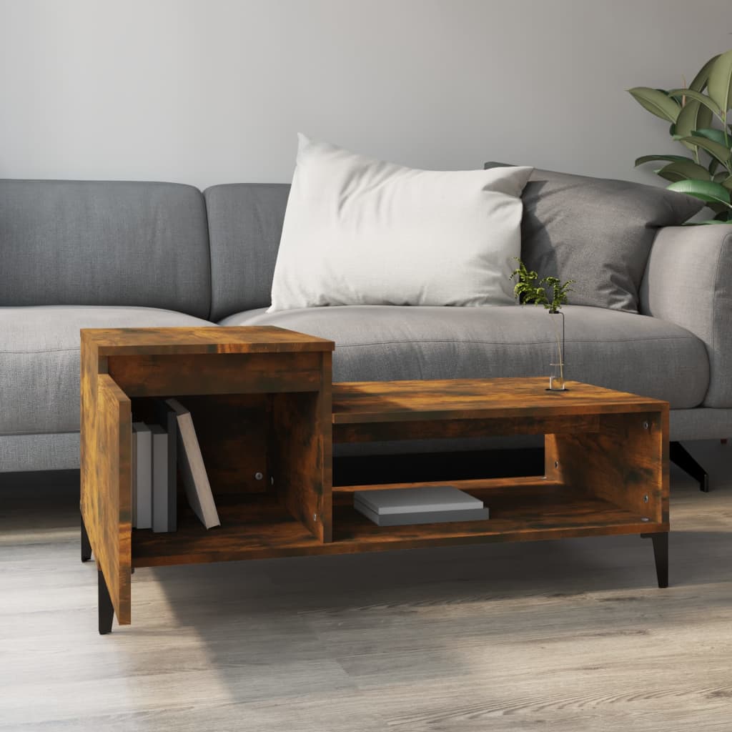 Thumbnail - vidaXL Couchtisch Räuchereiche 100x50x45 cm Holzwerkstoff