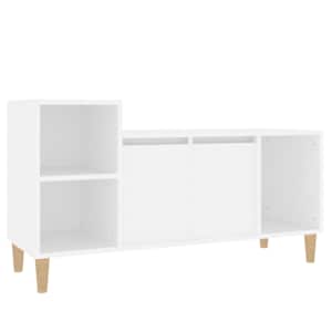 TV skříňka bílá 100x35x55 cm kompozitní dřevo - obrázek 2