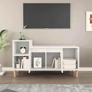 TV skříňka bílá 100x35x55 cm kompozitní dřevo - obrázek 3