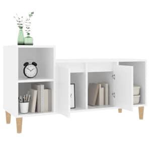 TV skříňka bílá 100x35x55 cm kompozitní dřevo - obrázek 4