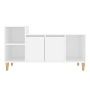 TV skříňka bílá 100x35x55 cm kompozitní dřevo - obrázek 5
