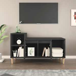 TV skříňka černá 100x35x55 cm kompozitní dřevo - obrázek 3