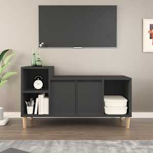 TV skříňka černá 100x35x55 cm kompozitní dřevo - obrázek 1