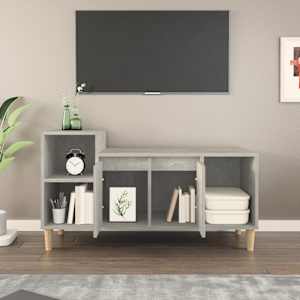 TV skříňka betonově šedá 100x35x55 cm kompozitní dřevo - obrázek 3
