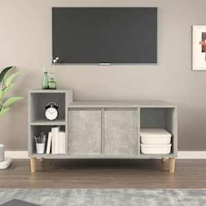 TV skříňka betonově šedá 100x35x55 cm kompozitní dřevo - obrázek 1