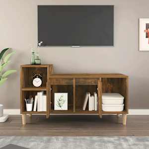TV skříňka kouřový dub 100x35x55 cm kompozitní dřevo - obrázek 3