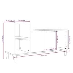 TV skříňka kouřový dub 100x35x55 cm kompozitní dřevo - obrázek 9