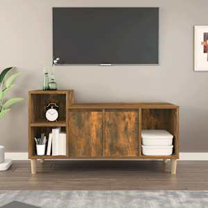 TV skříňka kouřový dub 100x35x55 cm kompozitní dřevo - obrázek 1