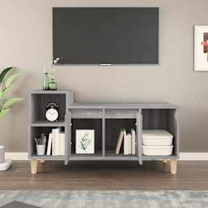 TV skříňka šedá sonoma 100x35x55 cm kompozitní dřevo - obrázek 3