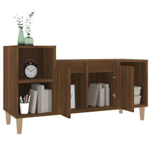 TV skříňka hnědý dub 100x35x55 cm kompozitní dřevo - obrázek 4