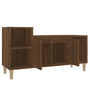TV skříňka hnědý dub 100x35x55 cm kompozitní dřevo - obrázek 6