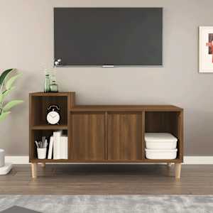 TV skříňka hnědý dub 100x35x55 cm kompozitní dřevo - obrázek 1