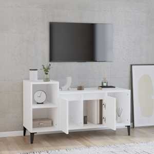 TV skříňka bílá 100x35x55 cm kompozitní dřevo - obrázek 3