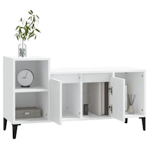 TV skříňka bílá 100x35x55 cm kompozitní dřevo - obrázek 4