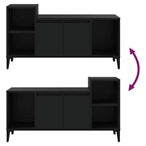 TV skříňka černá 100x35x55 cm kompozitní dřevo - obrázek 8