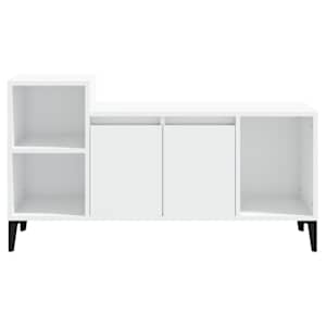 TV skříňka bílá s vysokým leskem 100x35x55 cm kompozitní dřevo - obrázek 5