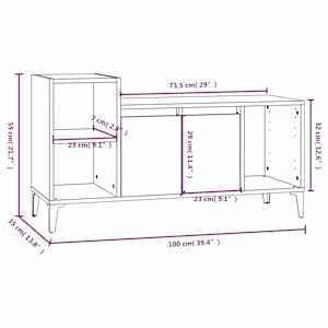 TV skříňka dub sonoma 100x35x55 cm kompozitní dřevo - obrázek 10