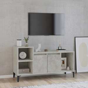 TV skříňka betonově šedá 100x35x55 cm kompozitní dřevo - obrázek 1