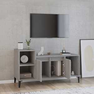 TV skříňka šedá sonoma 100x35x55 cm kompozitní dřevo - obrázek 3