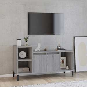 TV skříňka šedá sonoma 100x35x55 cm kompozitní dřevo - obrázek 1