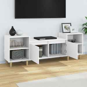TV skříňka bílá 160 x 35 x 55 cm kompozitní dřevo - obrázek 4