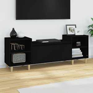 TV skříňka černá 160x35x55 cm kompozitní dřevo - obrázek 1