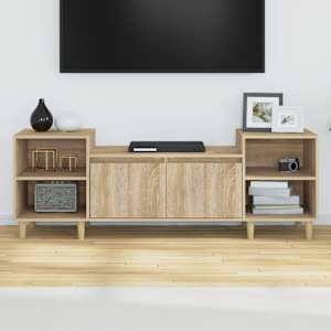 TV skříňka dub sonoma 160x35x55 cm kompozitní dřevo - obrázek 3