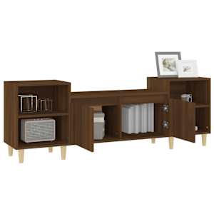 TV skříňka hnědý dub 160x35x55 cm kompozitní dřevo - obrázek 5
