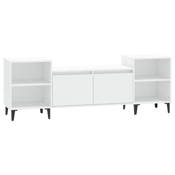 vidaXL telerikapp, valge, 160 x 35 x 55 cm, tehispuit