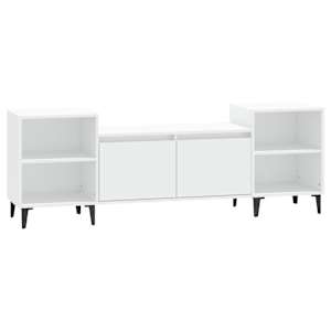 TV skříňka bílá 160 x 35 x 55 cm kompozitní dřevo - obrázek 2