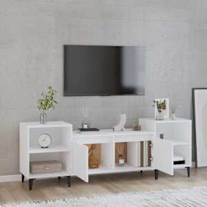 TV skříňka bílá 160 x 35 x 55 cm kompozitní dřevo - obrázek 3
