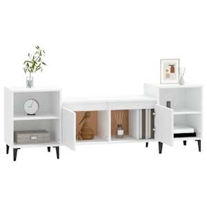 TV skříňka bílá 160 x 35 x 55 cm kompozitní dřevo - obrázek 4