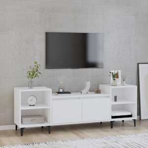 TV skříňka bílá 160 x 35 x 55 cm kompozitní dřevo - obrázek 1
