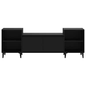 TV skříňka černá 160x35x55 cm kompozitní dřevo - obrázek 5