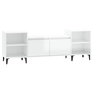 TV skříňka bílá s vysokým leskem 160x35x55 cm kompozitní dřevo - obrázek 2