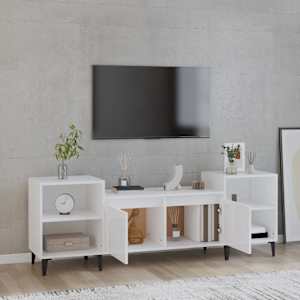 TV skříňka bílá s vysokým leskem 160x35x55 cm kompozitní dřevo - obrázek 3