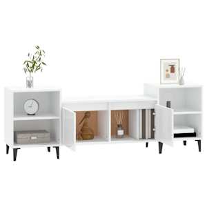 TV skříňka bílá s vysokým leskem 160x35x55 cm kompozitní dřevo - obrázek 4